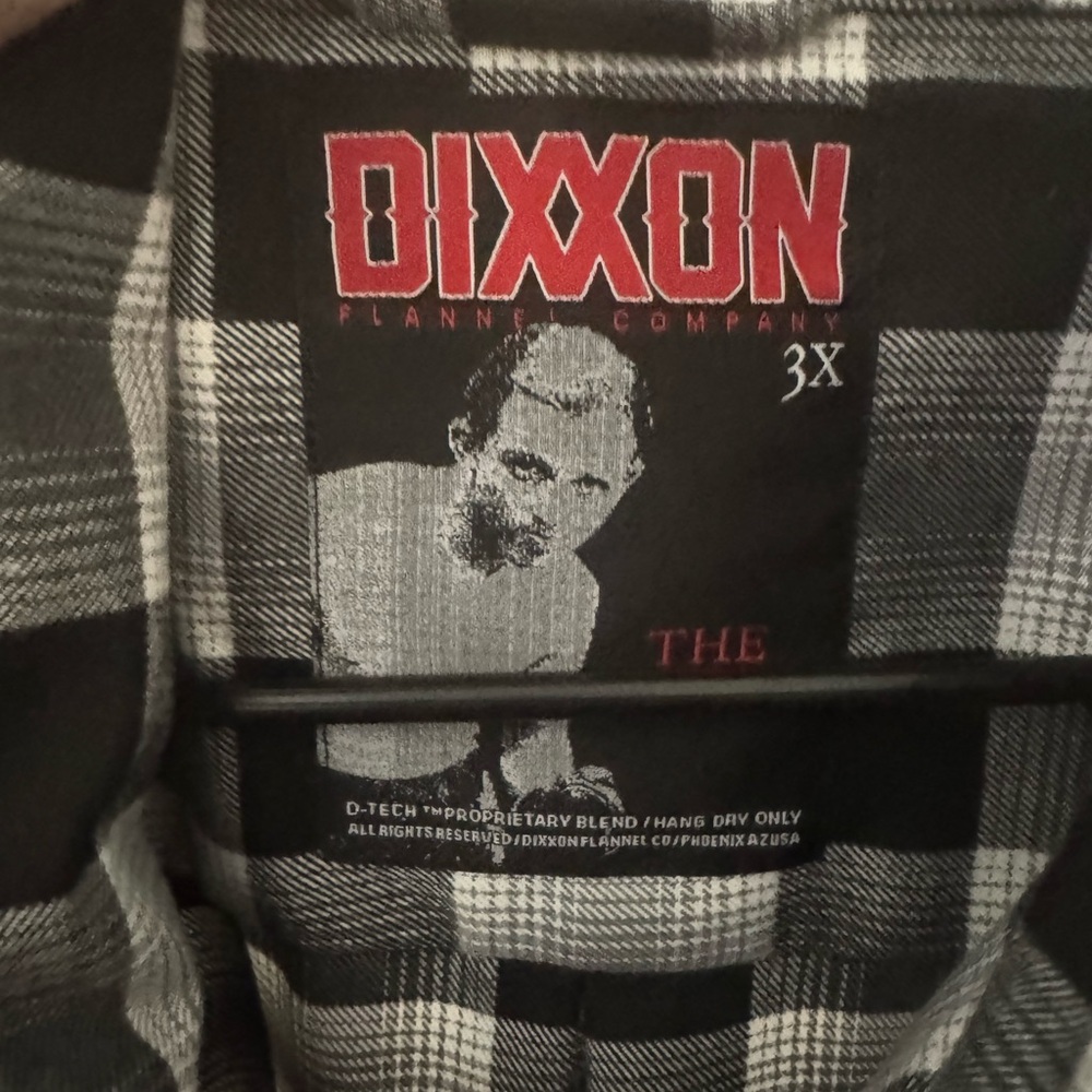 DIXXON Black and White Plaid Shirt The micky !!